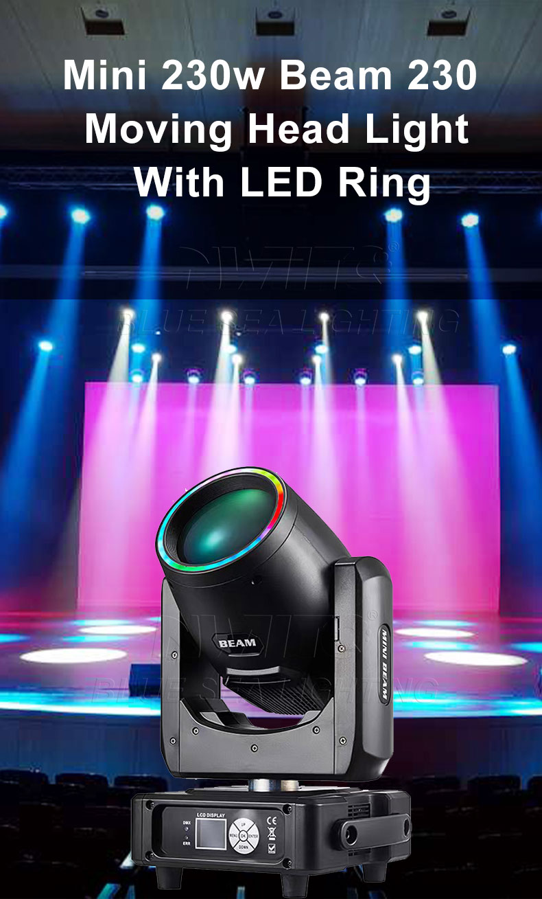 Mini 230w Beam 230 Moving Head Light With LED Ring-BLUESEA